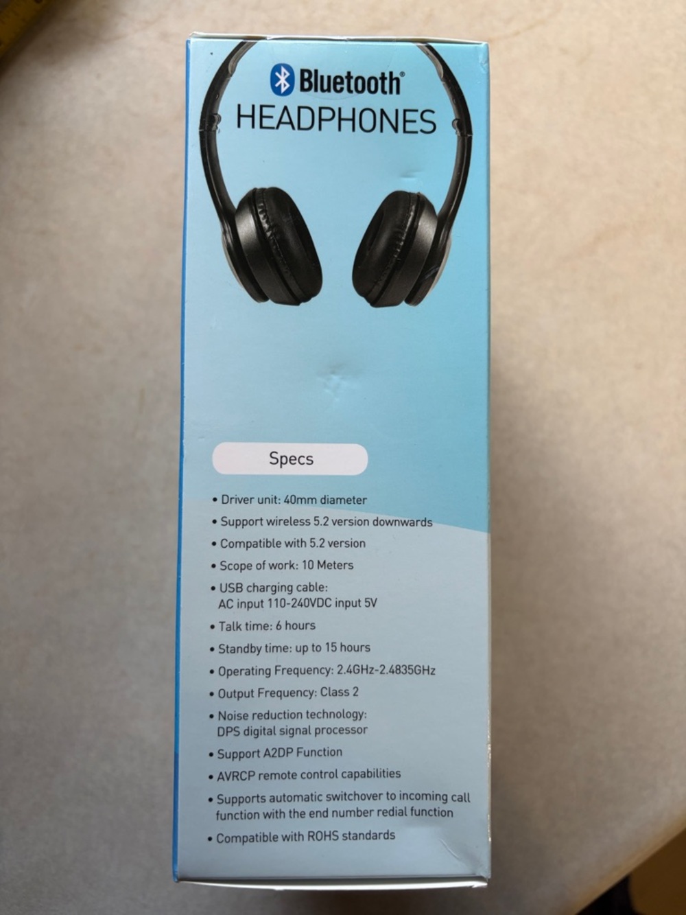 Bluetooth Over-Ear Headphones - Black - Picture 3 of 4